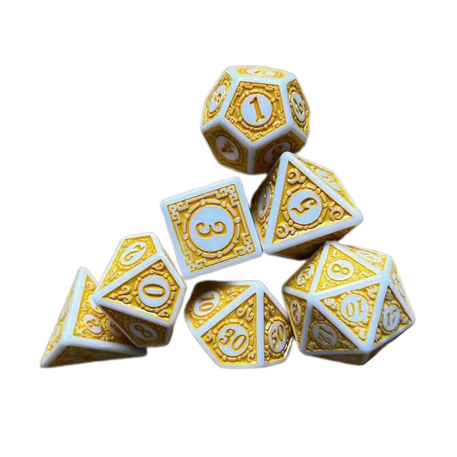 7x Acrylic Dices, Multi Sided Dices, Party Favors Game Dices, Polyhedral Dices,