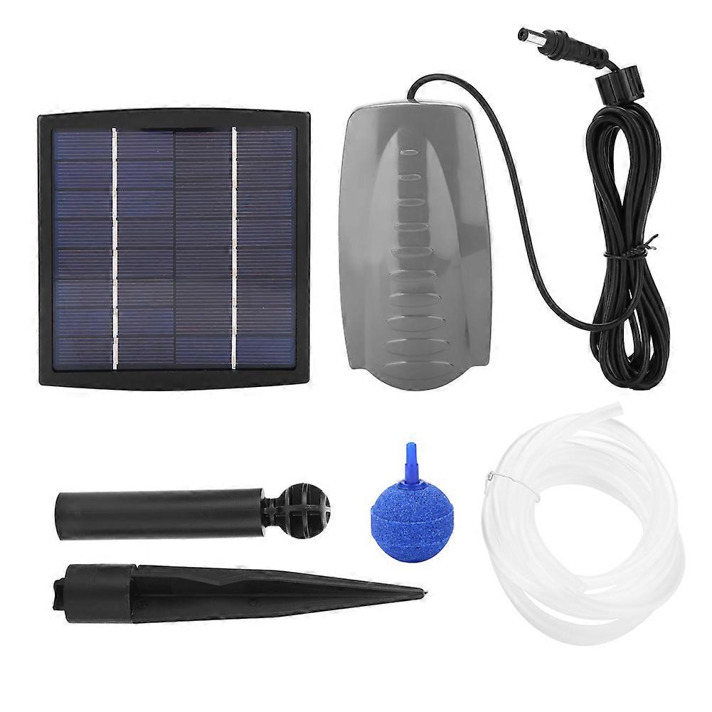 Air Stone Oxygen Aerator Solar Powered Pond Oxygenator Water Pump for Garden Aquatic Plants and Fish