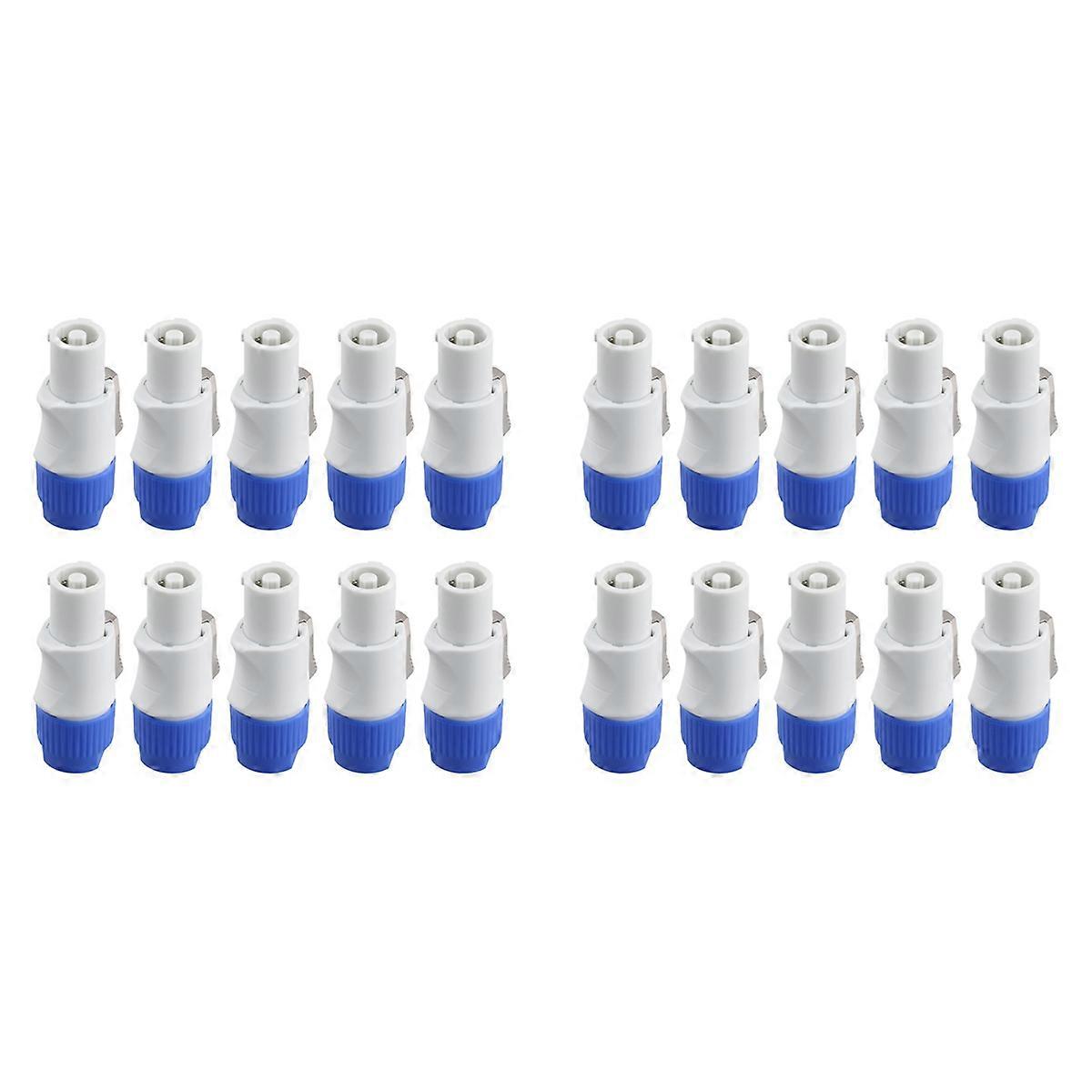 20Pcs 3 PIN Male Powercon Connector Signal Input Jack for Beam Light Stage Light Power Output
