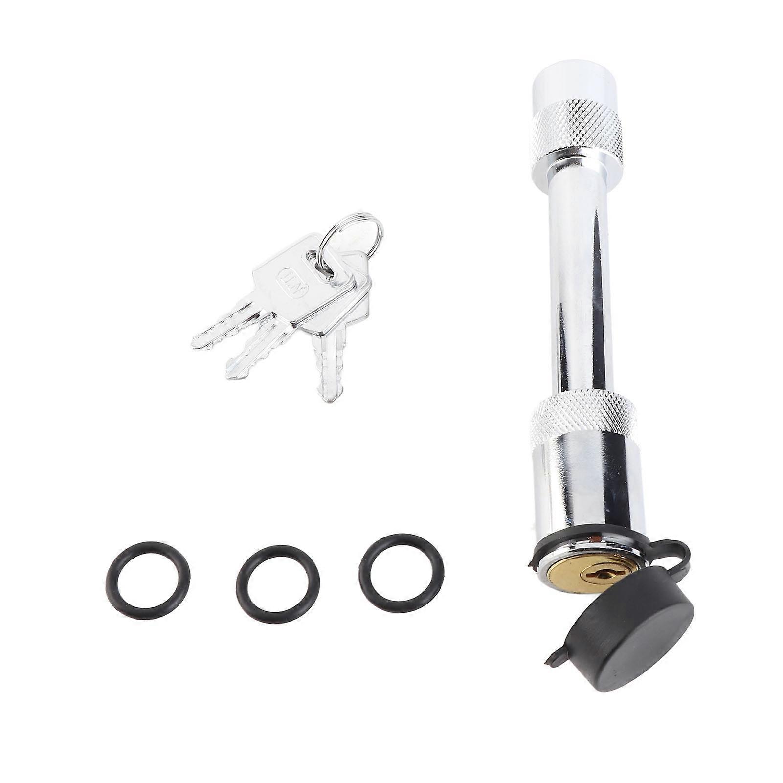 Trailer Hitch Lock 5/8" Stainless Steel Tow Pin Dumbbell Style Locking Pin with 3 Keys
