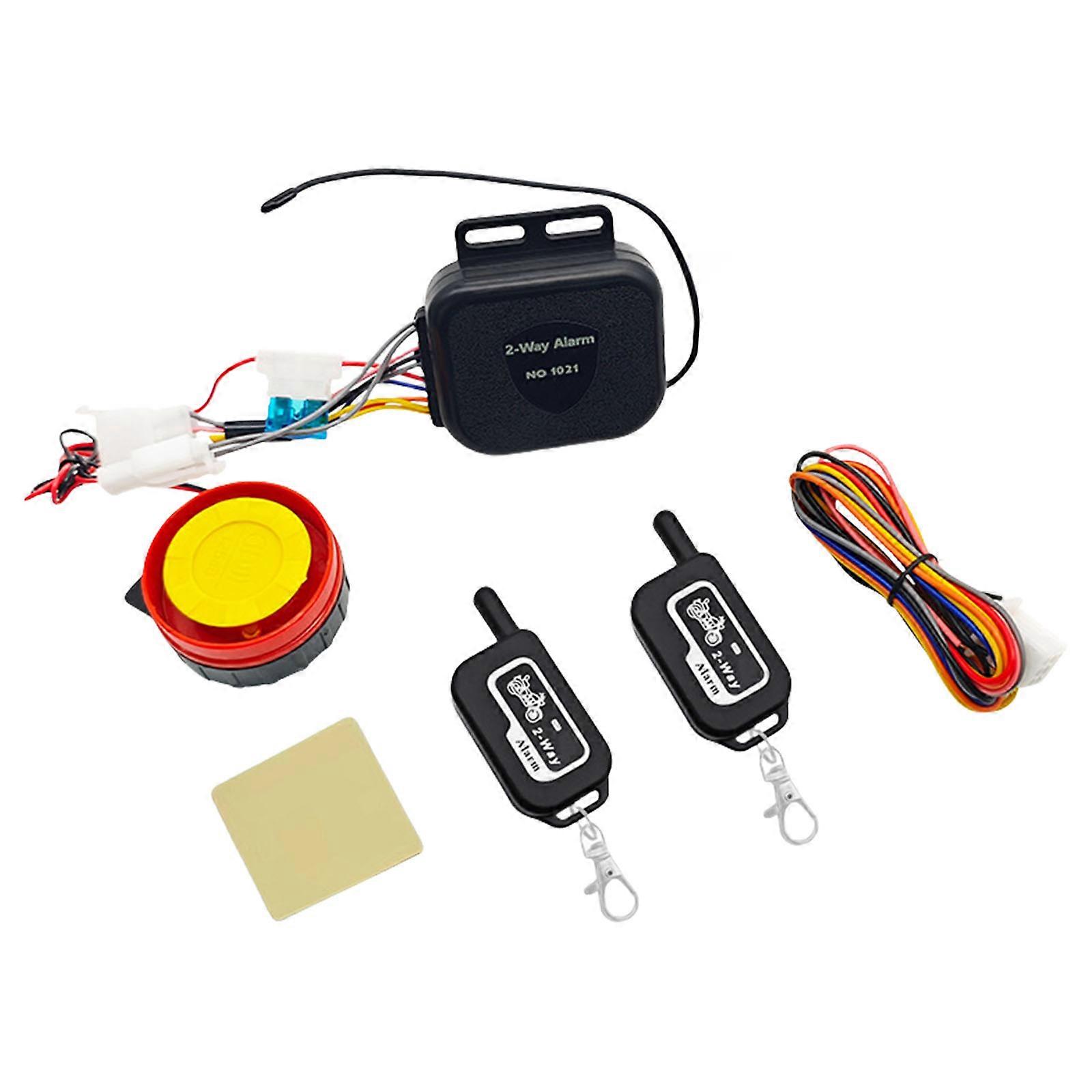 Upgrades Security Alarm Versatile Motorcycle Anti Theft Device with Remote Engine Start set for Motorcycles & Bikes