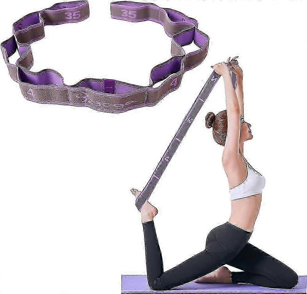 Stretching Stretch Strap/stretch Strap/exercise With 8 Loops/fitness Pilates Physiotherapy Stretch Strap/purple