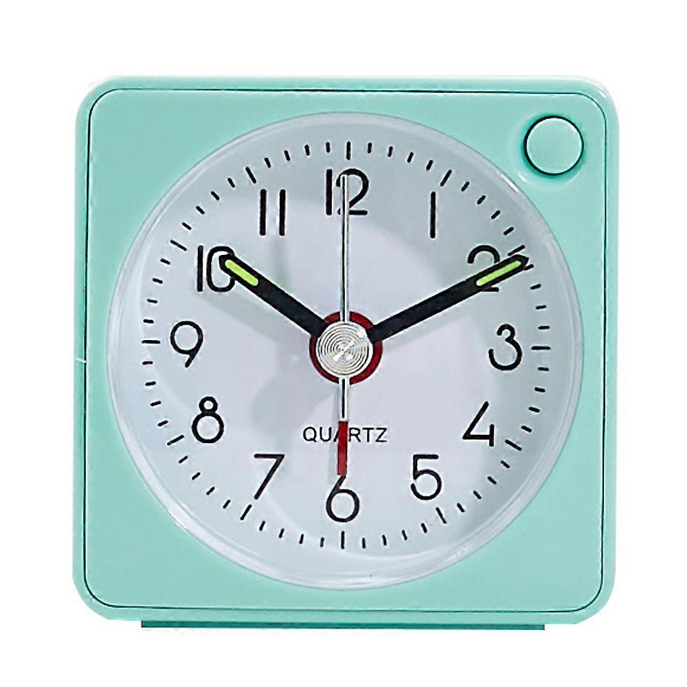Small Battery Travel Alarm Clock With Snooze Function, Light Mute, No Ticking Quartz Alarm Clock-Sky Blue