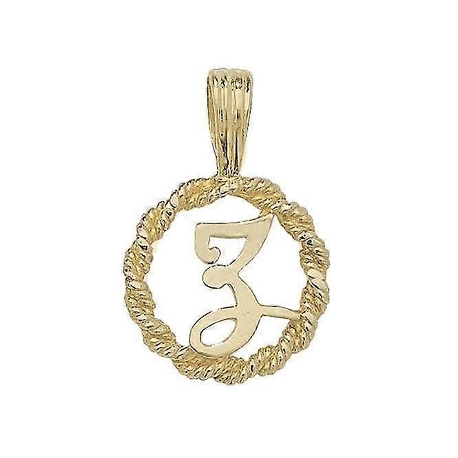 9ct Yellow Gold Rope Initial Pendant PN525/Z
