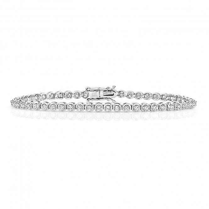 Diamond Jewellery 9ct White Gold Diamond Bracelet BD029W