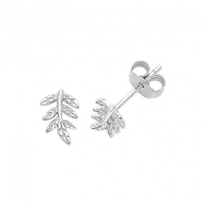 Acotis Silver Stud Earrings Feather G51317