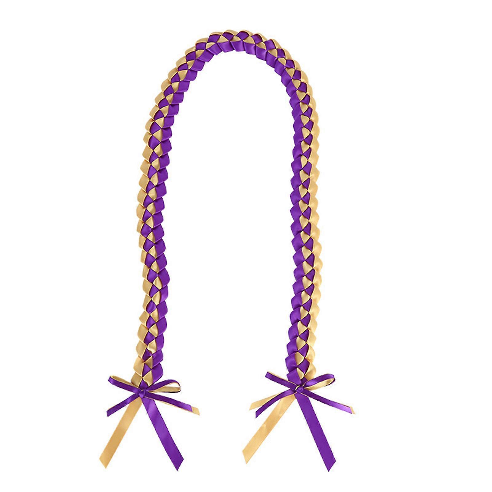 Double Layer Graduation Ribbon Flower Wreath Weave Pendant String Widely Use Bright Color Double layer Ribbon Pendant