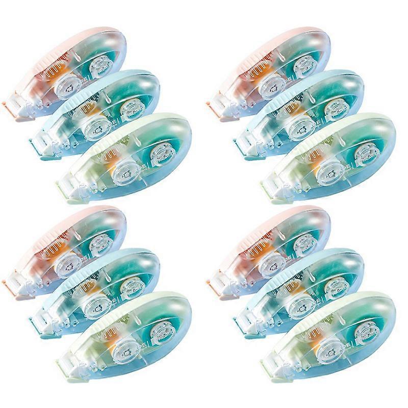12Pcs Double Sided Tape Roller 3 Colors Tape for Scrapbooking Tape