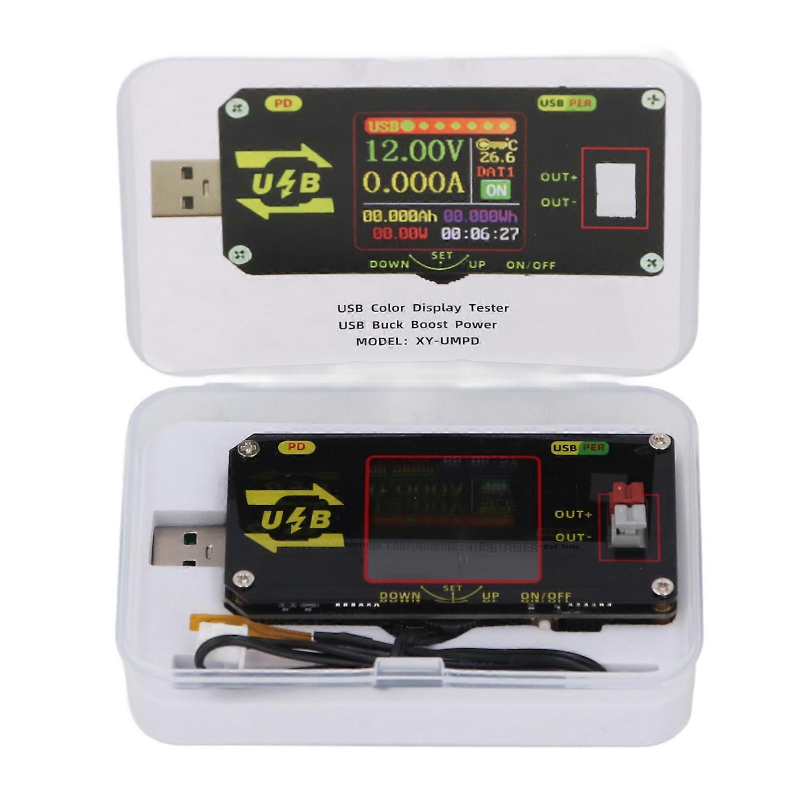 USB Tester 1.44 Inch LCD Screen USB3.0 Interface Voltage and Current Meter Fast Charging Protocol Capacity Tester