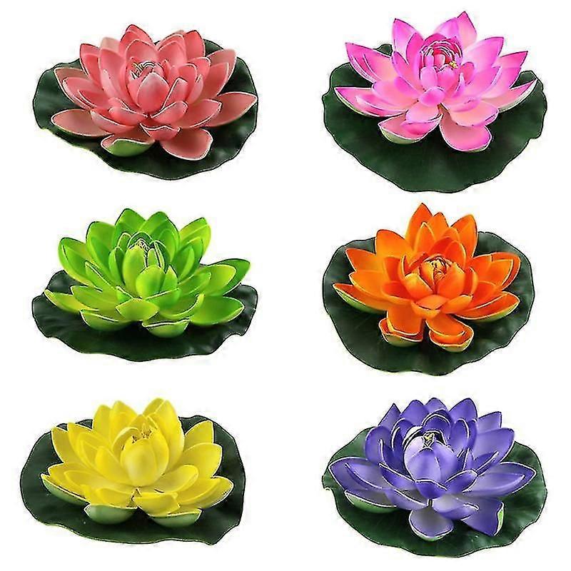 6pcs Simulation Lotus