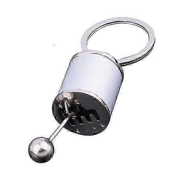 Silver Gear Lever Key Ring
