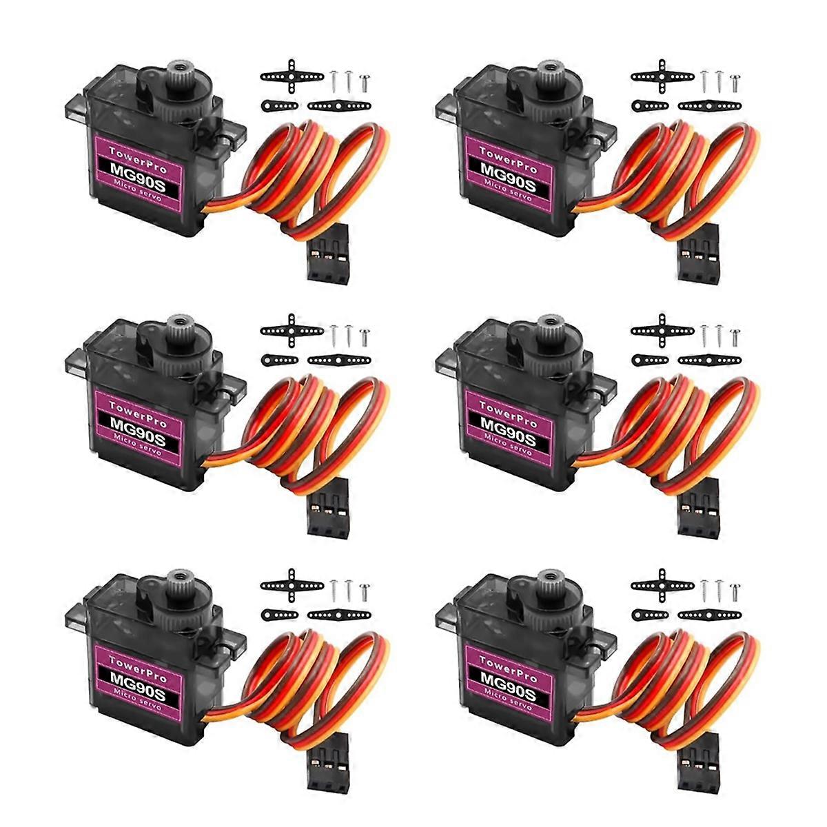 Mikro-Servomotor-Kit 6 Stück -Servo Metallgetriebe Mikro-Servo für RC Hubschrauber / Auto / Boot