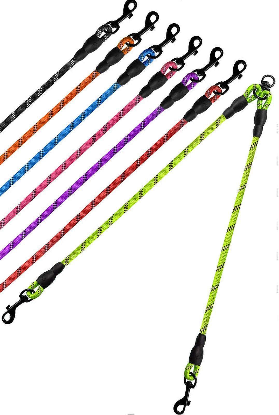 Reflective No Tangle Dog Leash for Small Medium Breeds Two Puppies Heavy Duty Nylon 6 Foot Length