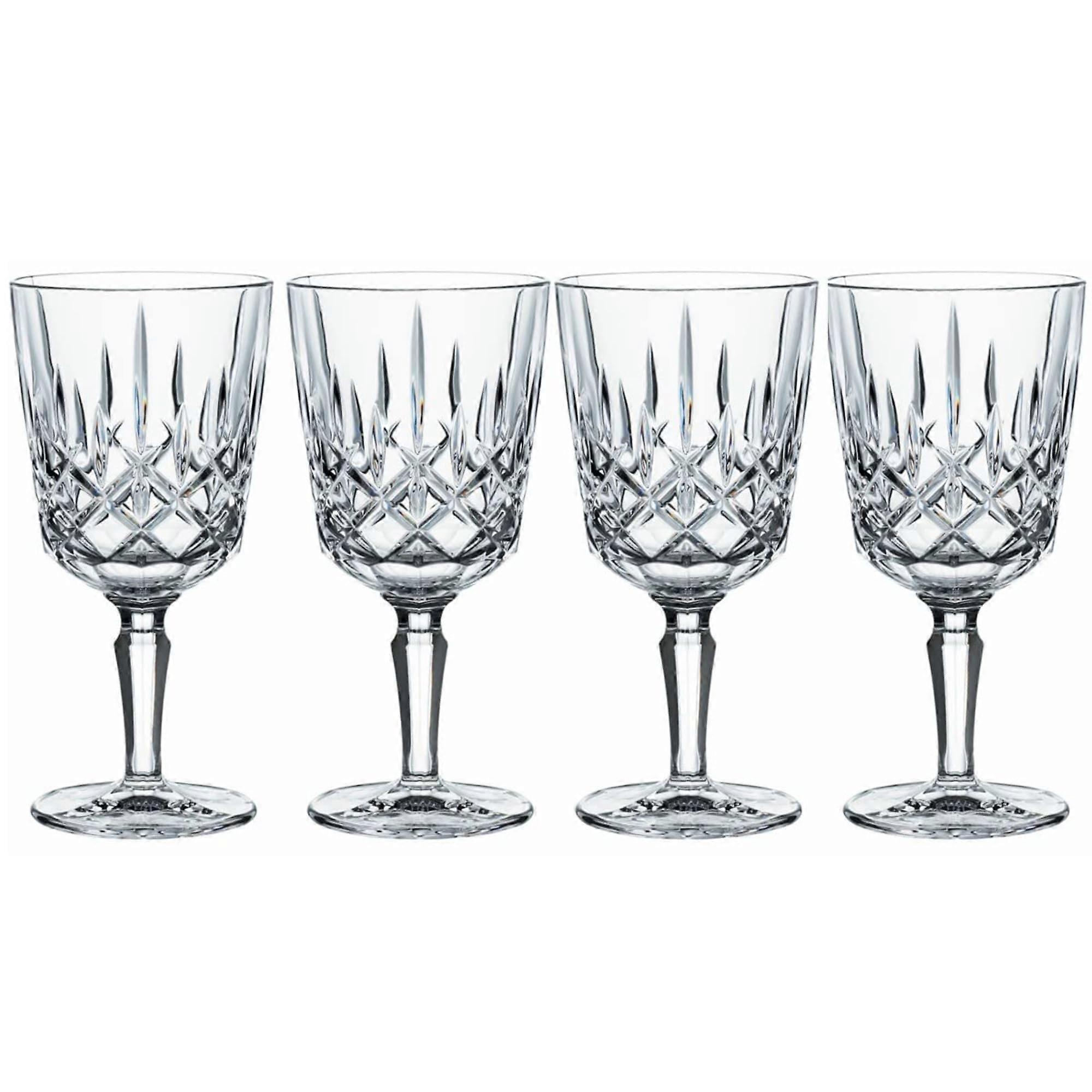 Wine Goblets Set of 4 - 7.4 Ounce Lead-Free Crystal Glassware for Red Wine and Cocktails, Short Stem Design