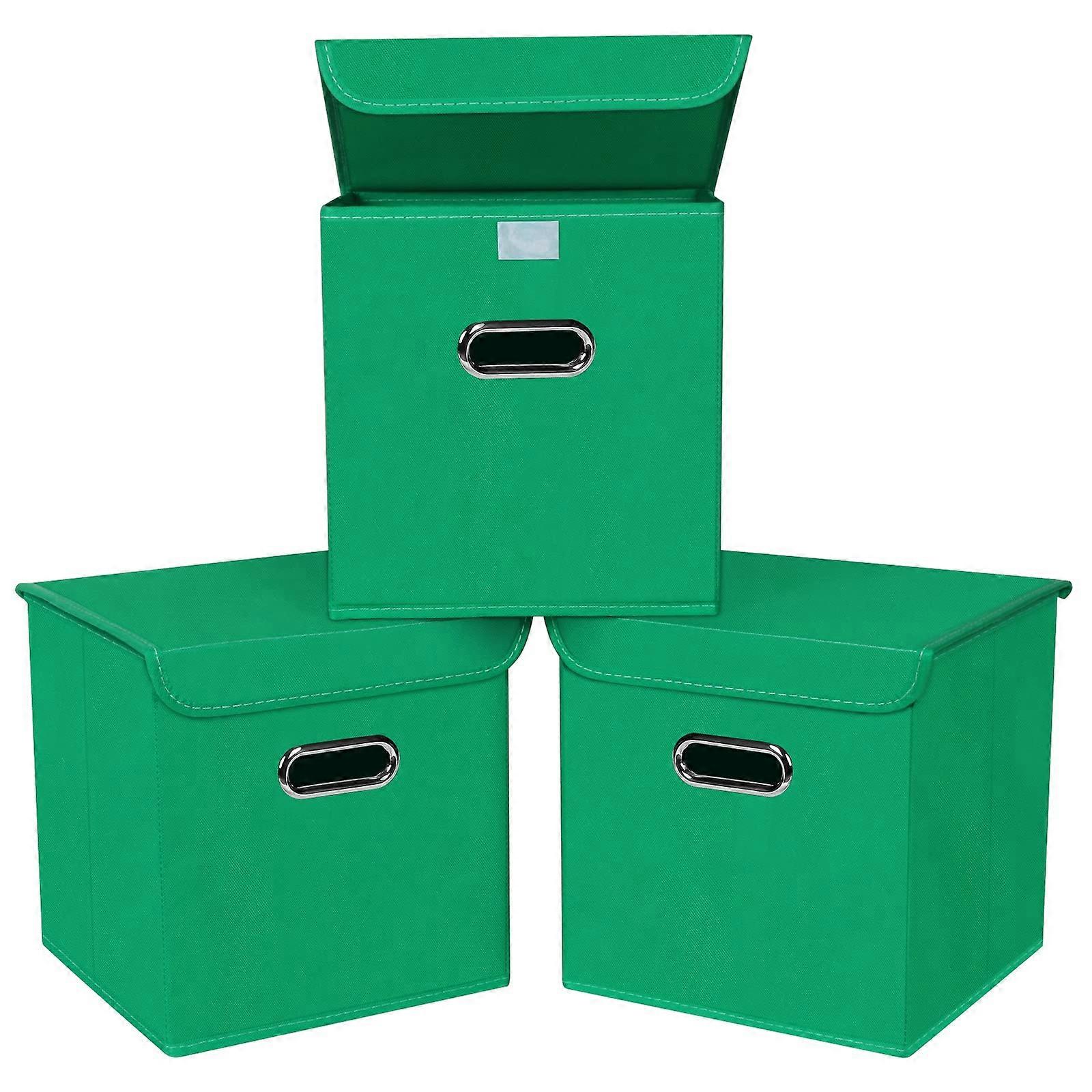 3 Pack Green Storage B Cube for Home Organizing