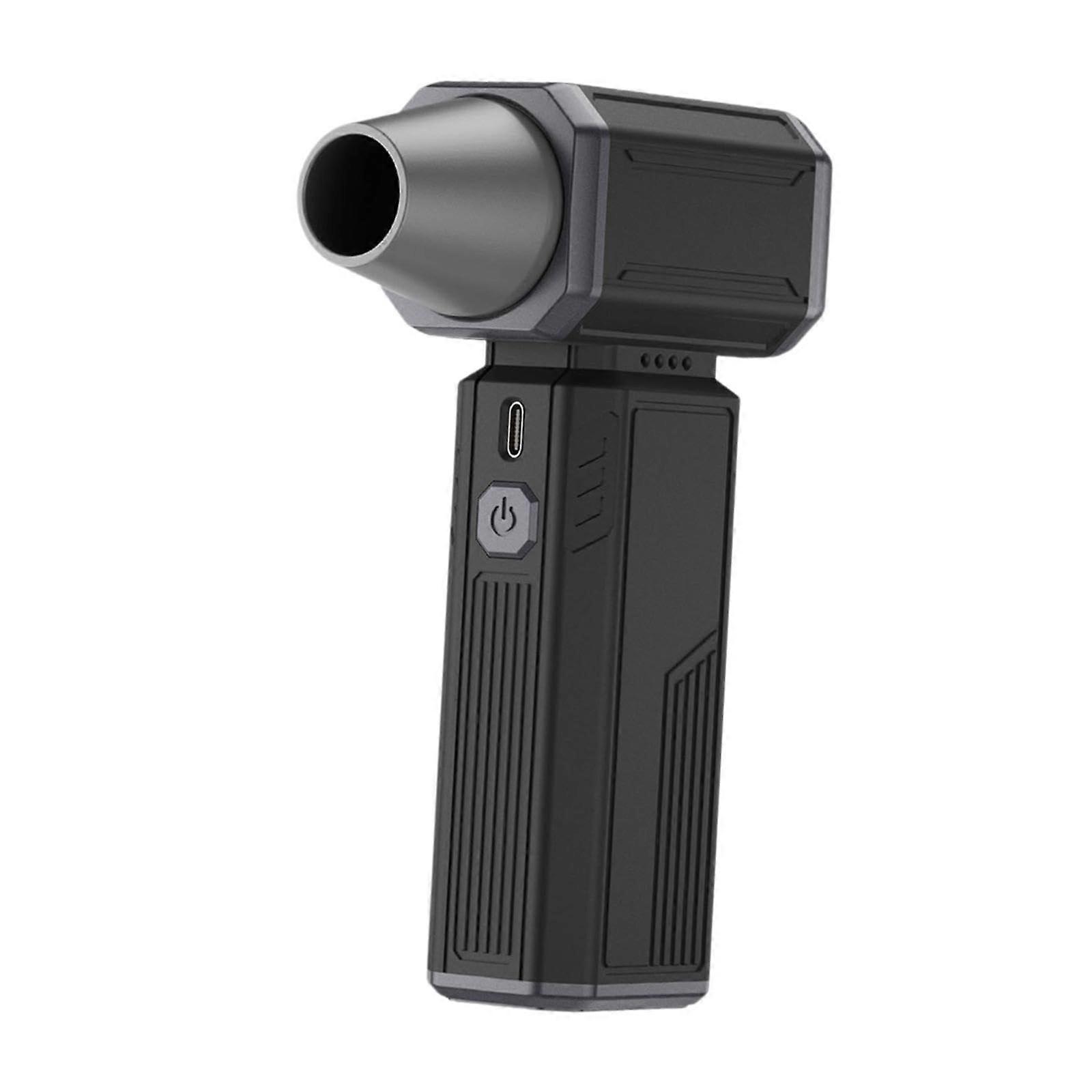 Compressed Air Duster Cordless 130000RPM Multipurpose for Cleaning Laptops, Cameras, Comfortable Grip Turbo Fan Blower, Black