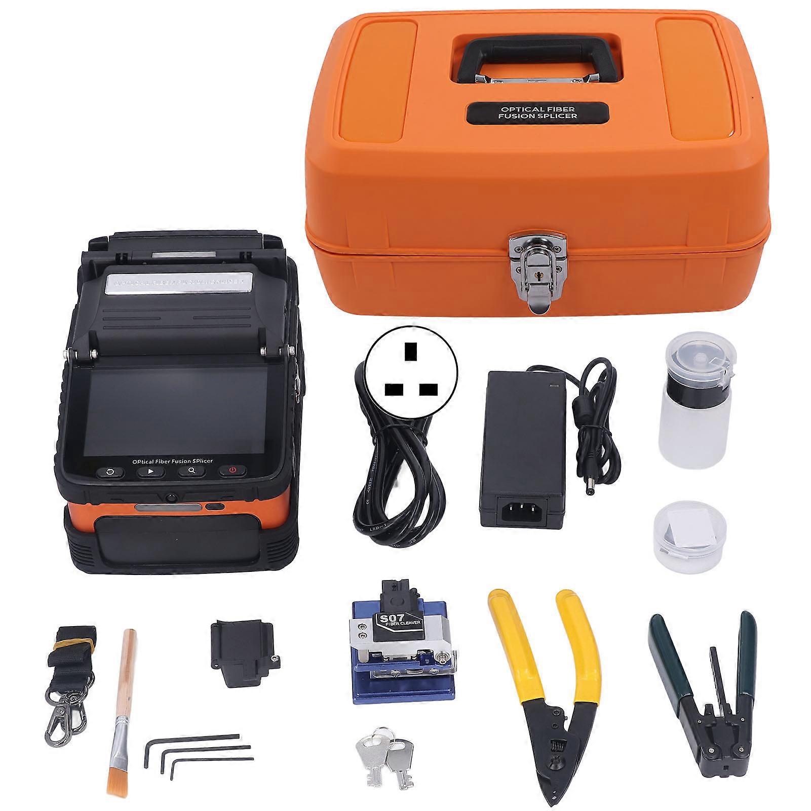 Giuntatrice a fusione 3 in 1 supporto 6 Macchina per giuntatura in fibra ottica con riscaldamento a saldatura veloce a motore con luce a LED per cavo SM MM