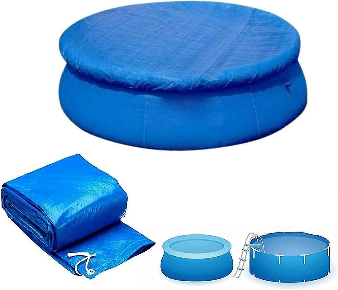 Round pool cover, easy installation dustproof pool protector, suitable for inflatable pools and above ground pools (183 cm)