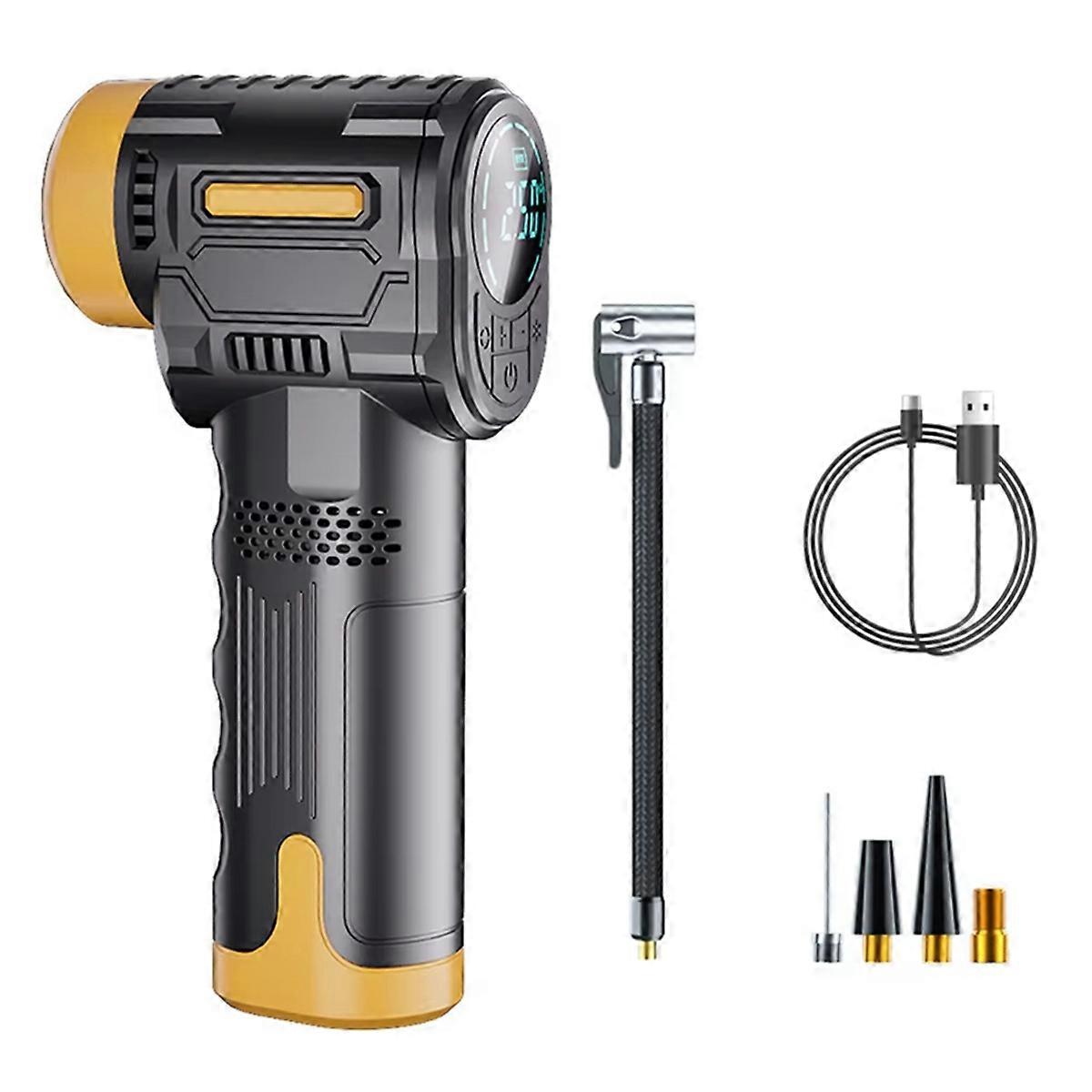 Portable Electric Car Tire Inflator Handheld with Auto Stop LED Light