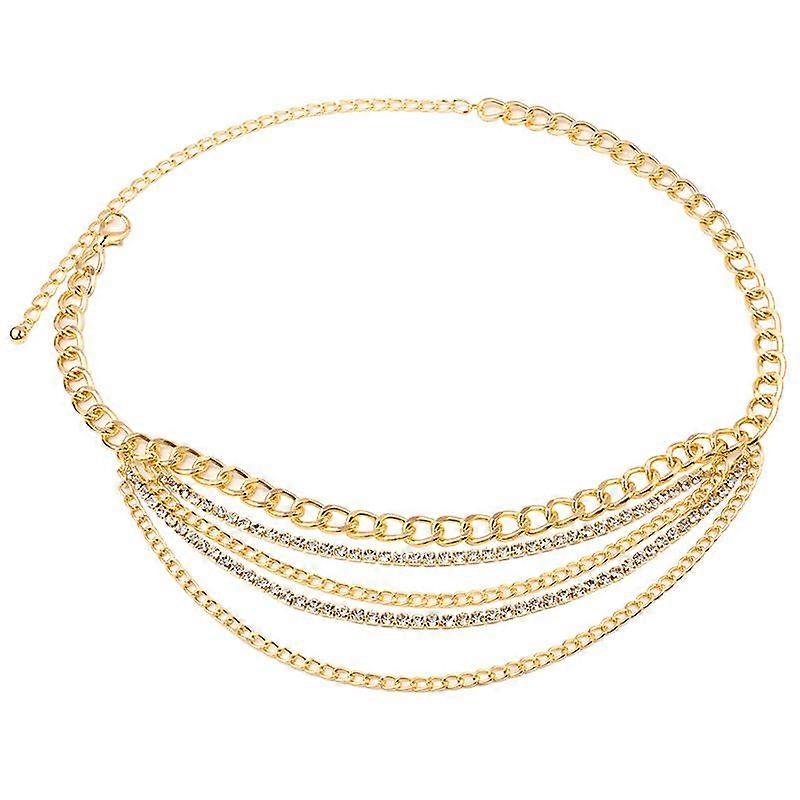 Exaggerated and sexy ball pendant body chain, personalized retro and versatile multi-layered diamond waist chain