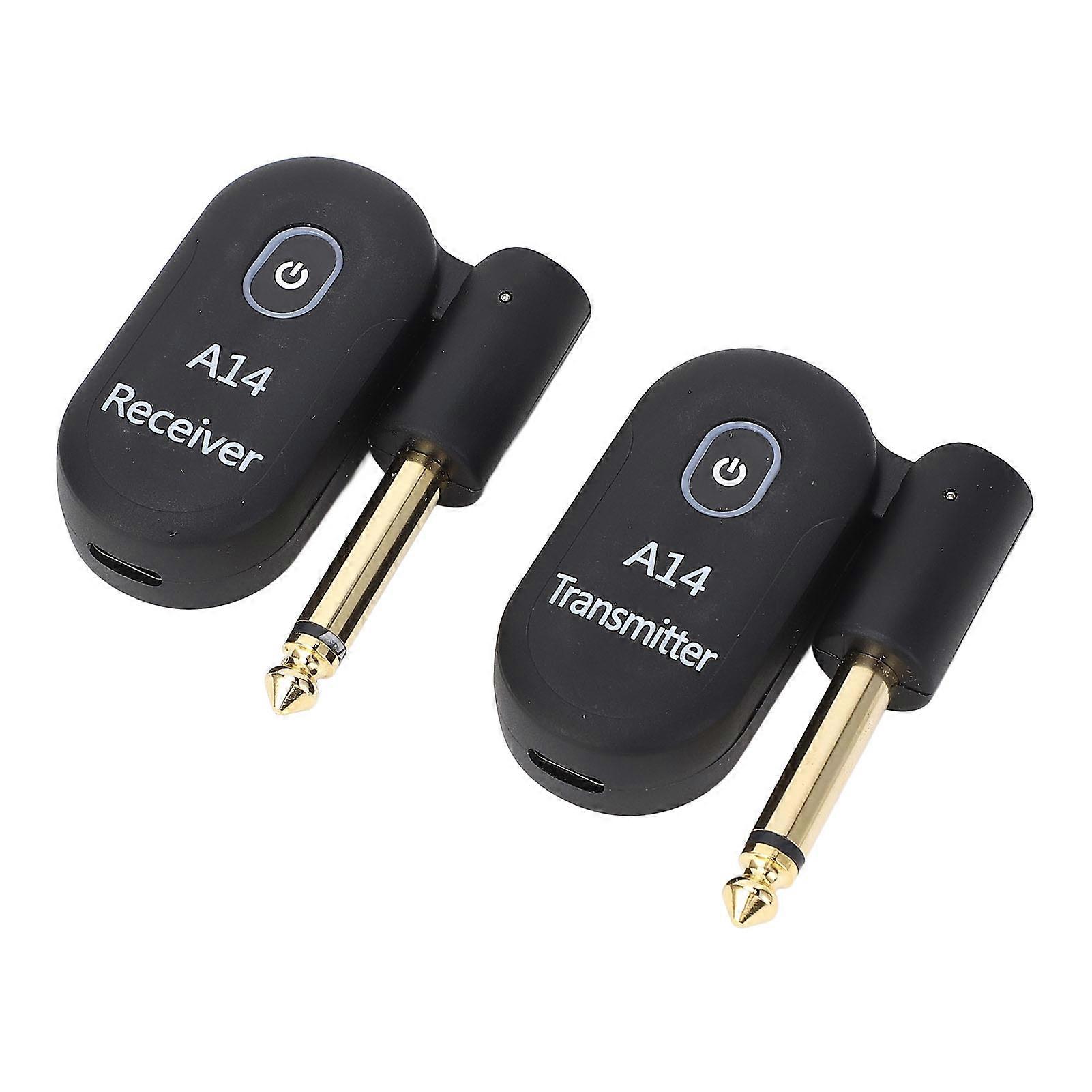 For Wireless Guitar System 2.4ghz Usb Electric Transceiver Receiver 100ft Range A14