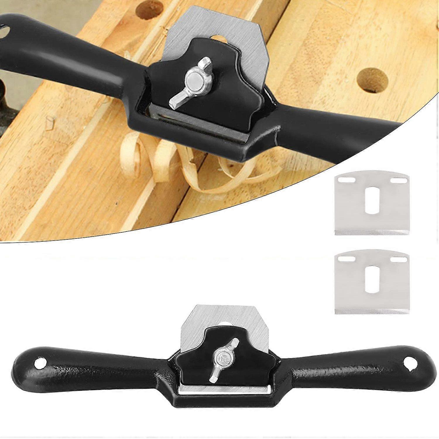 Tail Plane Scraping Plane Adjustable Hand Plane with 2 Spare Blades for Precision Woodworking Tasks