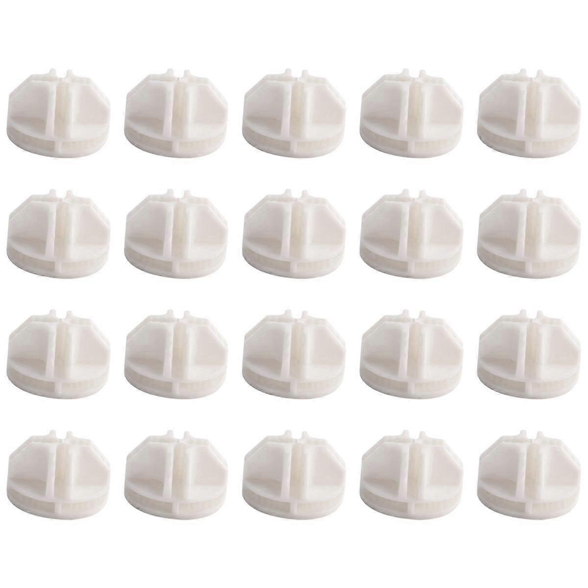 20 Pcs Grid Cube Connector Abs Connectors For Wire Cube Storage Shelving (White)