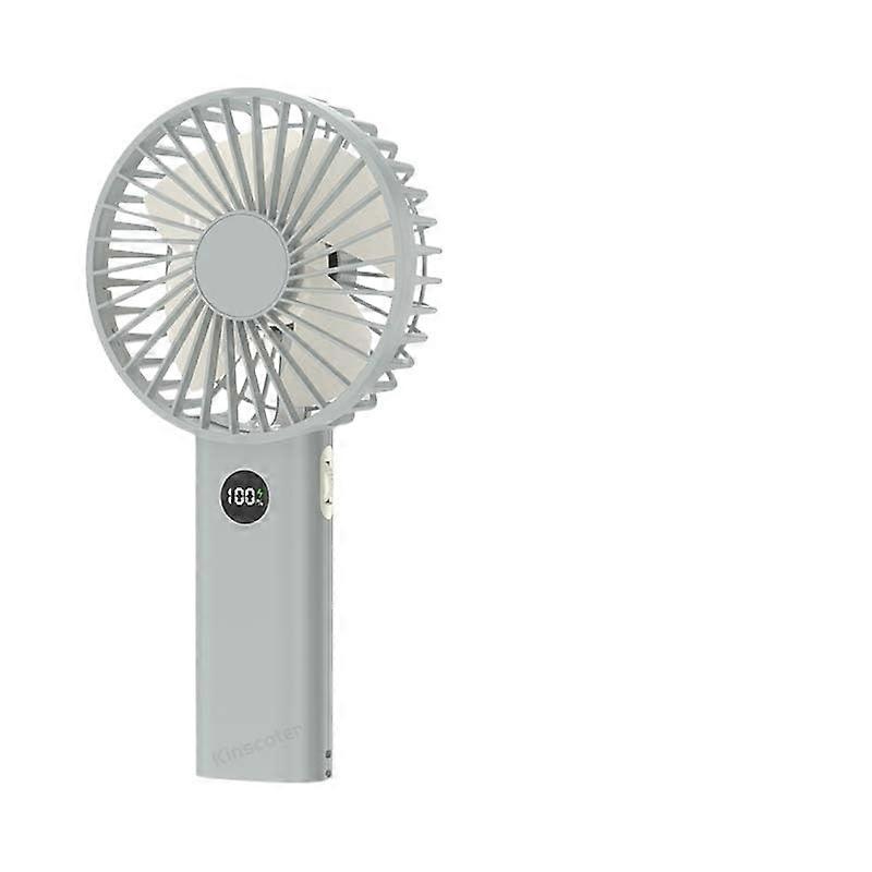 Handheld Personal Fan USB Rechargeable 3600mAh Portable Mini Fan Stepless Speed Control Night Light Display Ice Green