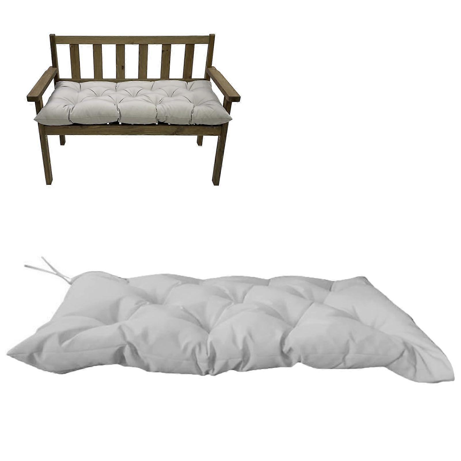 Outdoor Bench Cushion Porch Swing Cushion Water-Resistant 3-Year Fade-Resistant Light Gray 59 x 19 x 4 In