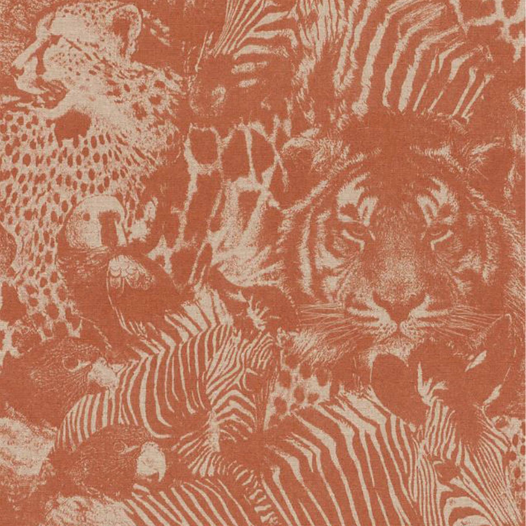 Safari Jungle Orange Wallpaper