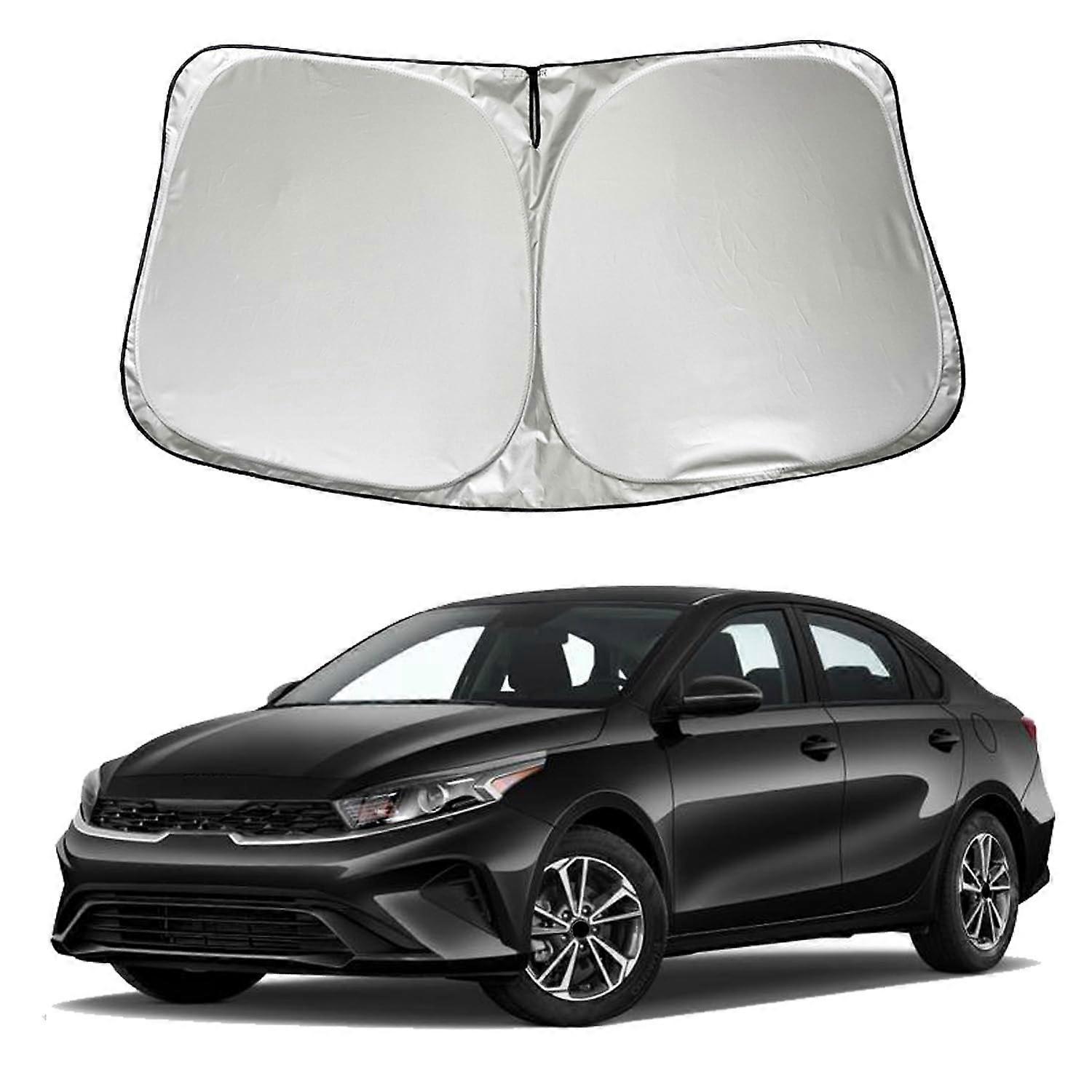 Car Windshield Sun Shade Sunshade Compatible with Kia Forte Accessories, 2019 Foldable Car Front Window Sun Shield Visor