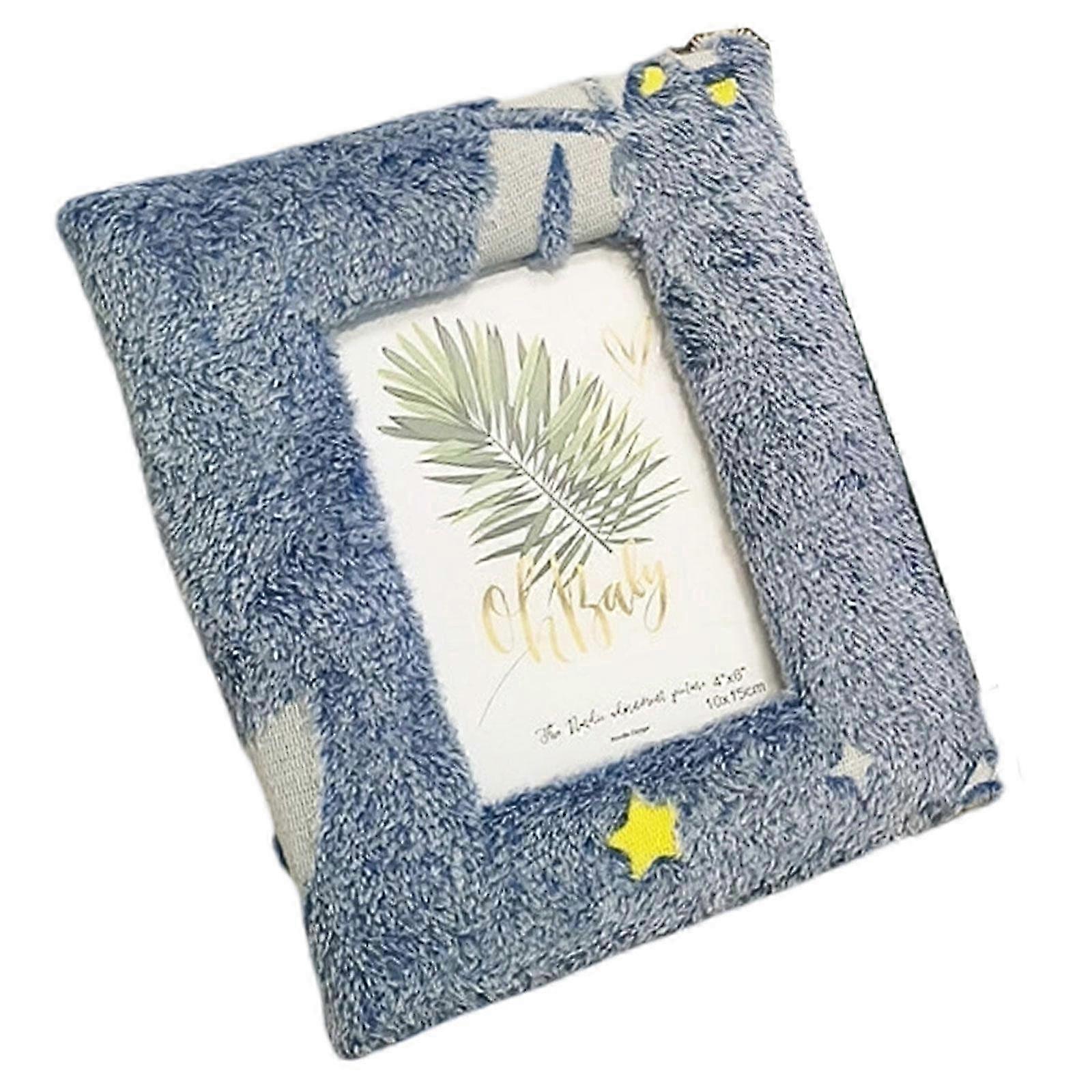 Plush Soft Photo Frame Decorative Desktop Home Decor for Study Office Nightstand