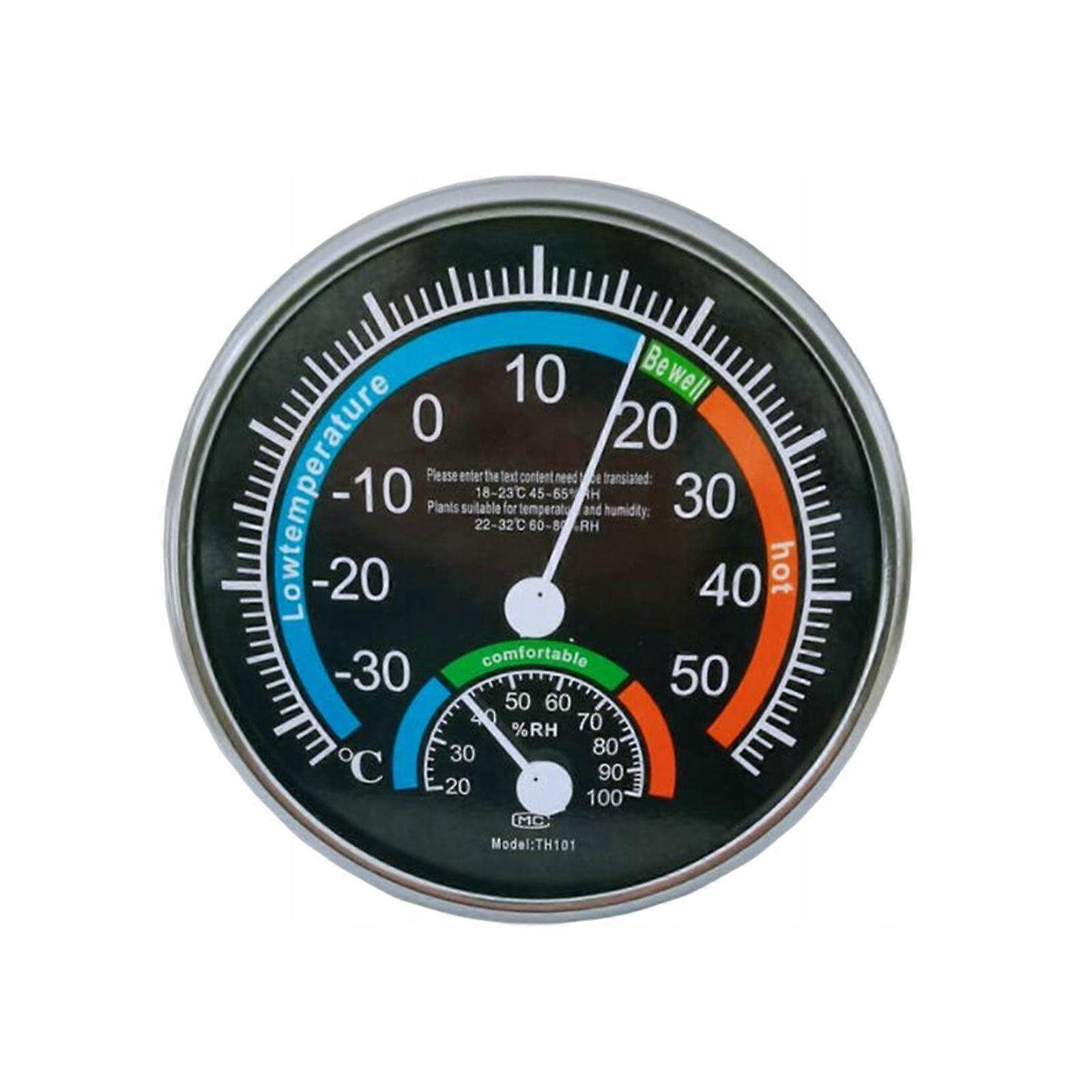 Ch-temperature Meter Gauge Round Analog Black