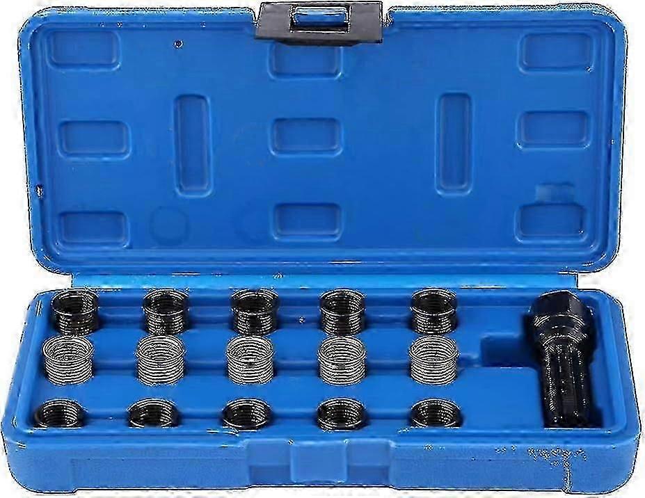 16 Piece M14 X 1.25mm Spark Plug Thread Repair Kit, Spark Plug Cap Set 14mm X 1.25 Tap-Good