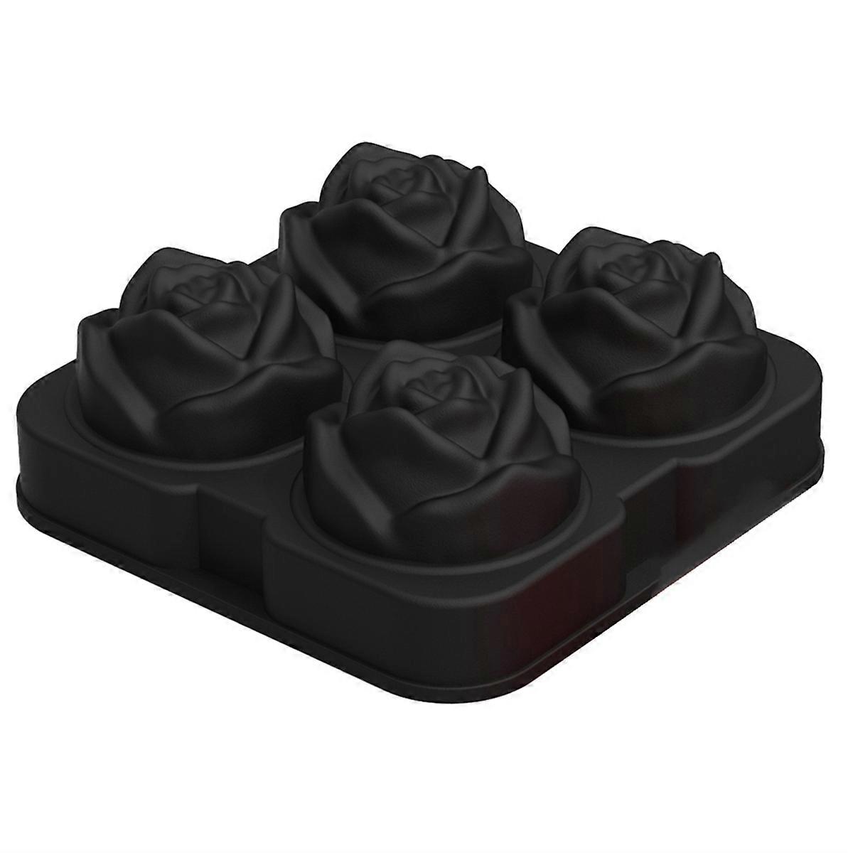 Rose Ice-Cube Tray with Funnel, Makes Four Rose Shaped Ice-Cubes