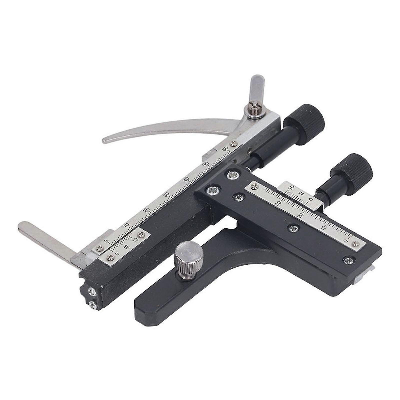 Microscope Caliper Up Down Left Right Moveable Ruler Aluminum Alloy Microscope Mechanical Stage
