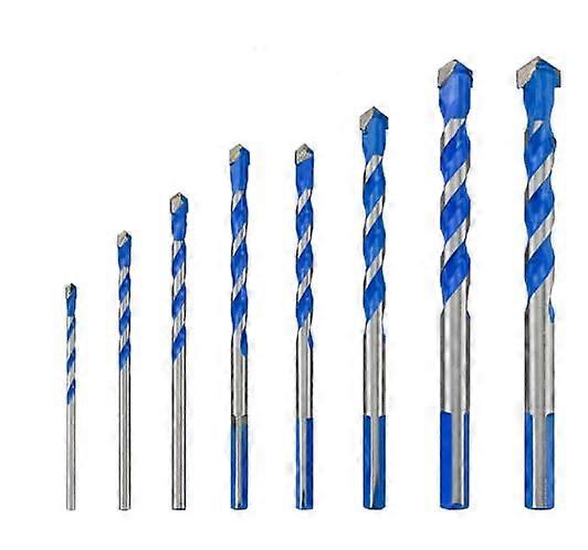 5/7/10/12PCS Fighter Bit Concrete Tile Cement Wall Carpenter Flashlight Drill Iron Universal Bit (7)