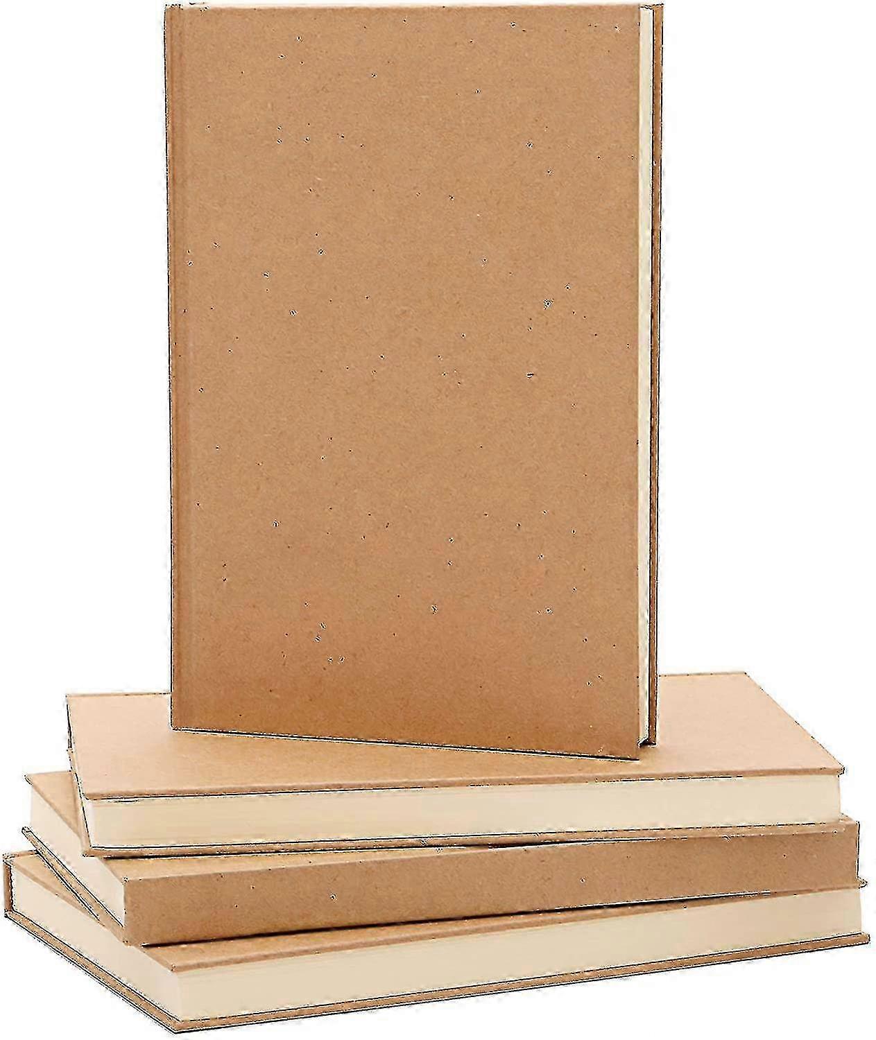 Journal Notebooks, Hardcover Unlined Notebook Sketchbook 4pcs Blank Notebooks, 5.6 X 8.27in Blank For Work, Business, School, 100