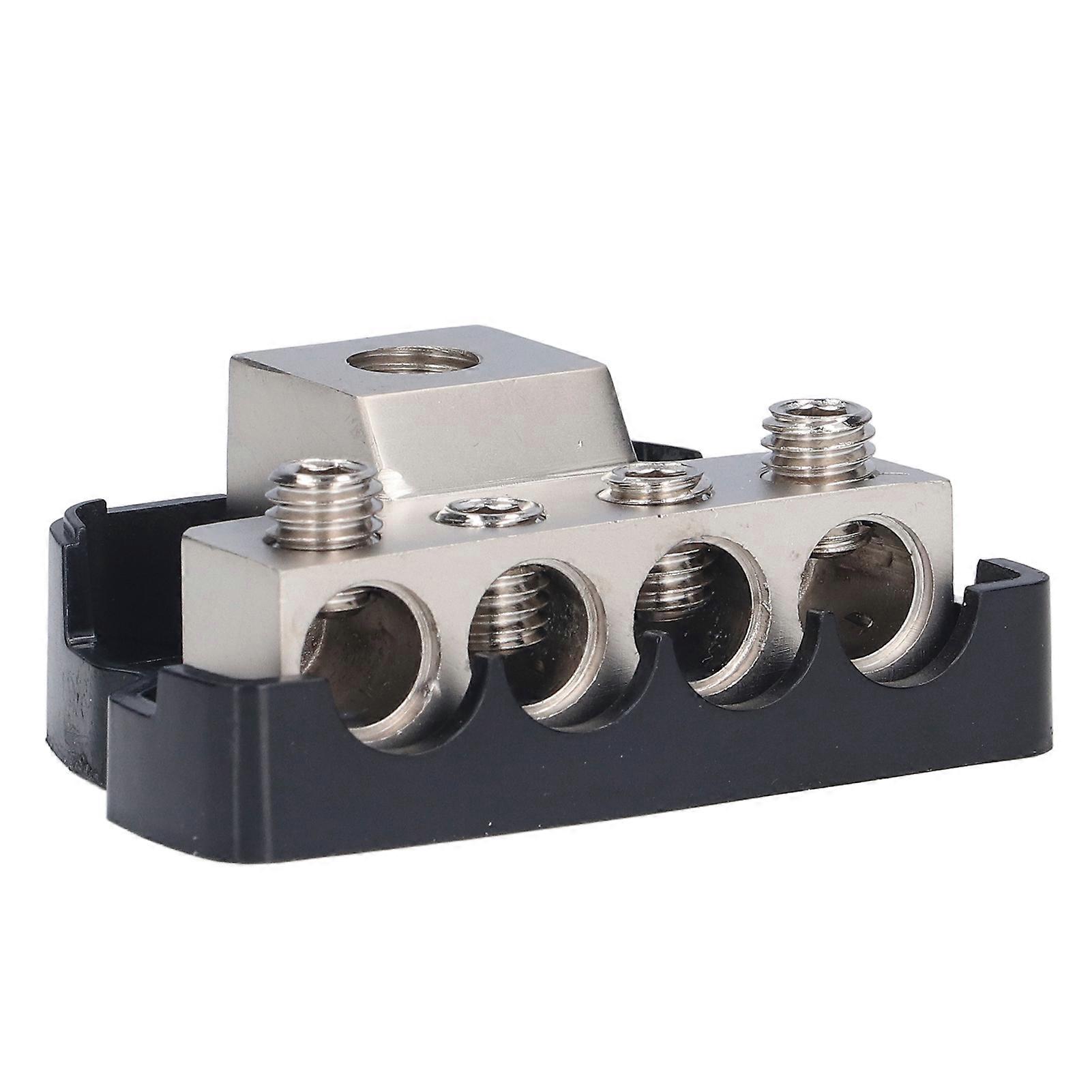 4 Way Power Distribution Block Amp Fuse Holder Ground Distributor Splitter Car o Amplifier