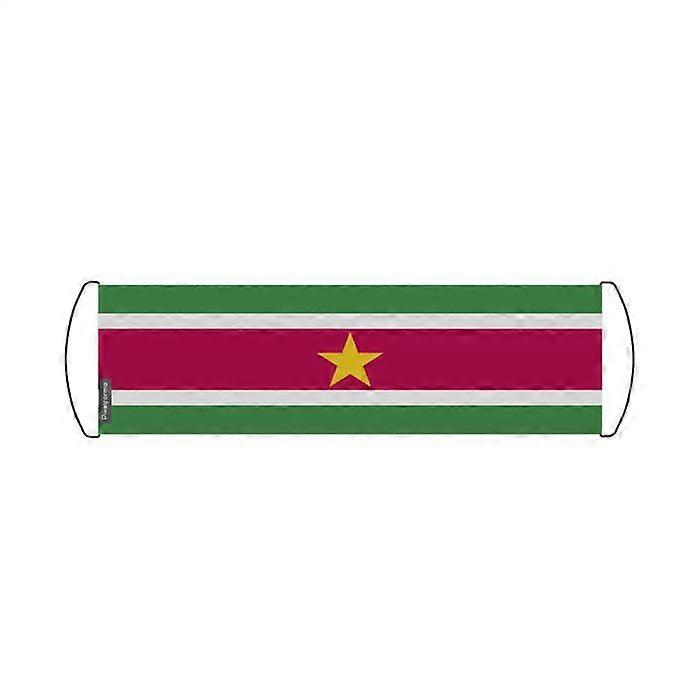 Flag - Suriname - 17 x 50 cm - Waterproof polyester - Double-sided print - Lightweight and durable
