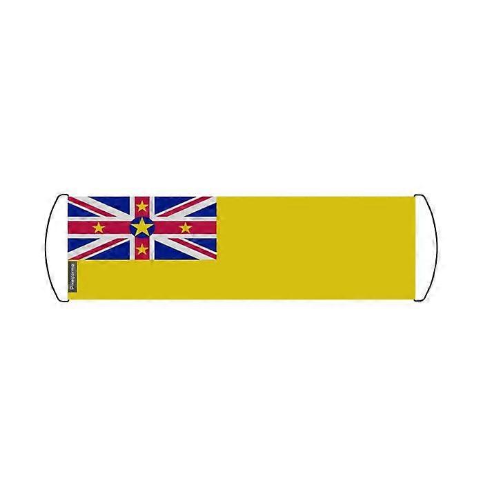 Scroll Banner – Flag of Niue – 24 x 70 cm – Polyester – Hand Flag