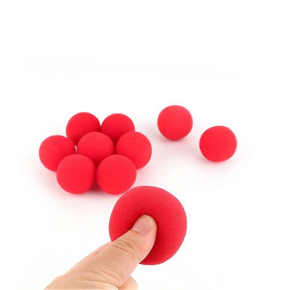 4.5cm Soft Red Magic Sponge Balls - 10Pcs Close-Up Comedy Trick Props for Street Performance