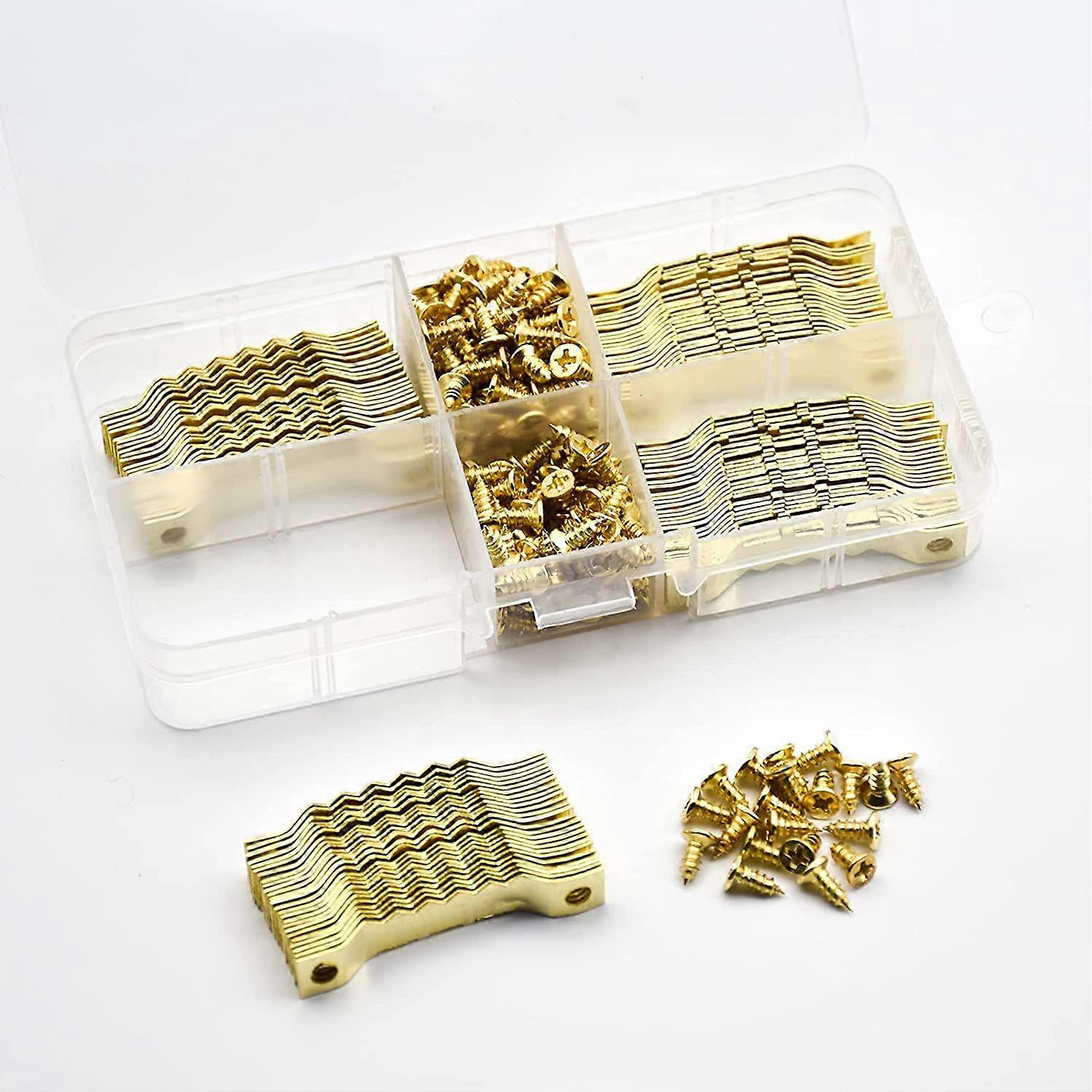 100 picture hooks come with flat head screws, hook tabs, easel