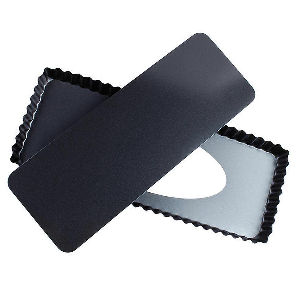 Nonstick Rectangular Baking Pan with Removable Bottom 36.5 x 15 x 3 cm for Pizza, Quiche, and Tart Baking