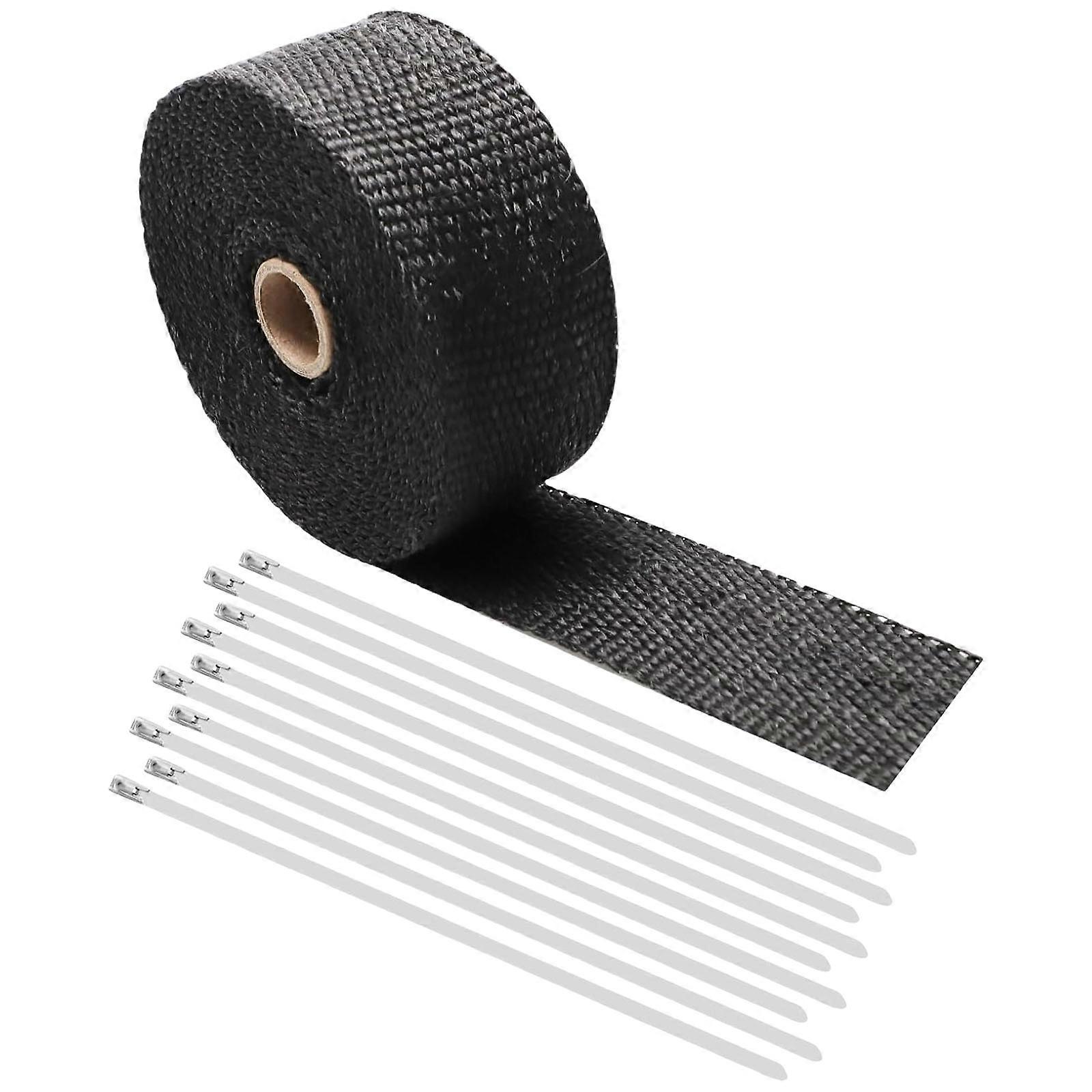 Scudo termico in fibra di vetro Nastro termico di scarico per motociclette Downpipe resistente per auto motociclistica