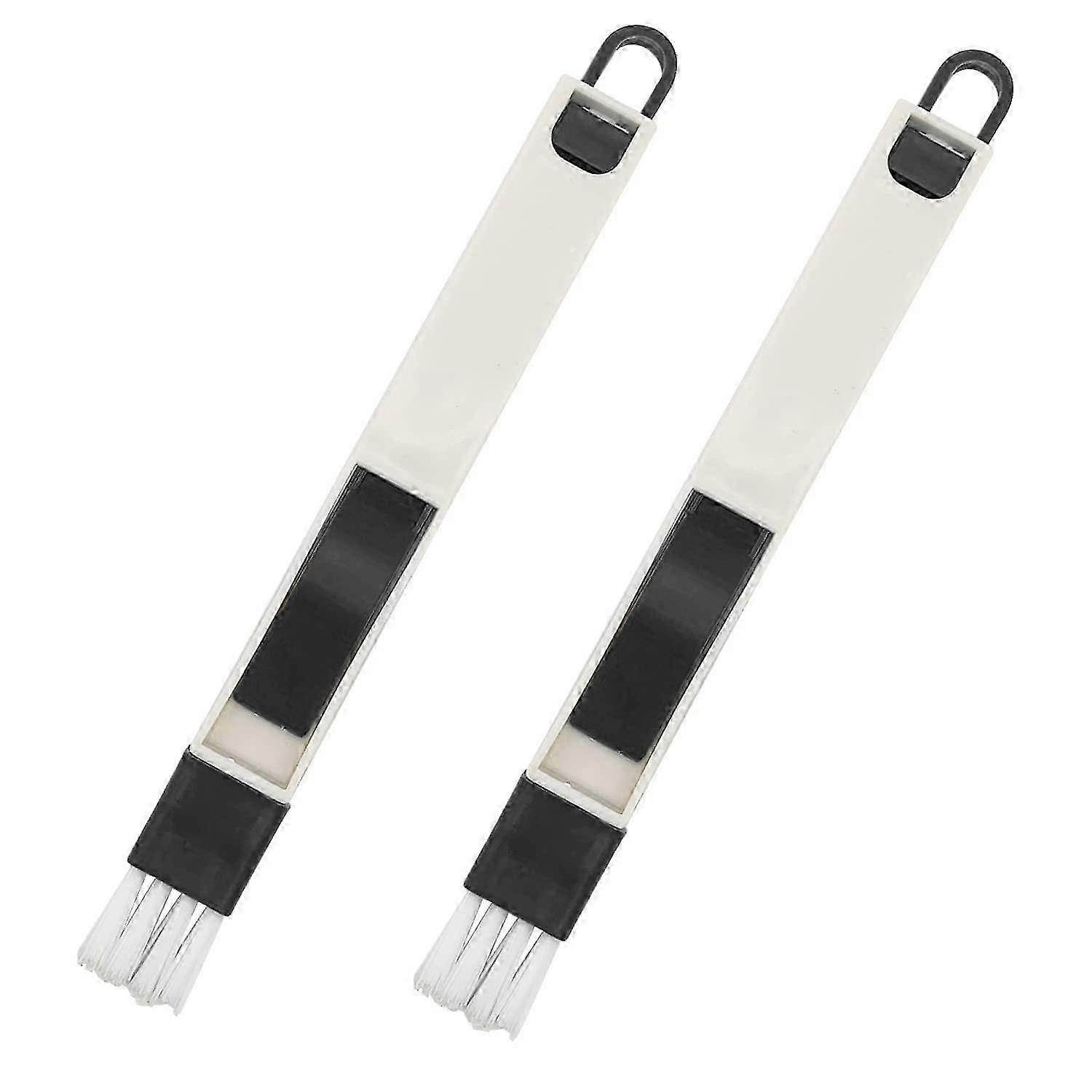 2 Pack Small Cleaning Brush for Windows, Kitchen, Home - Black