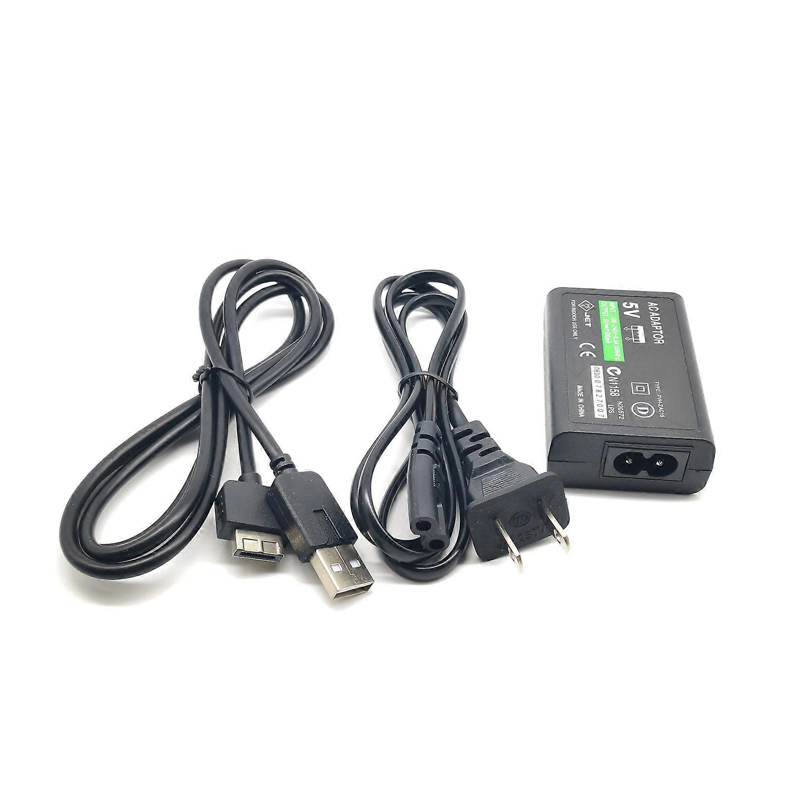 USB Data Charging Cable Cord Line 3 in 1 Home Wall Charger Power Supply AC-Adapter Suitable for Game Console