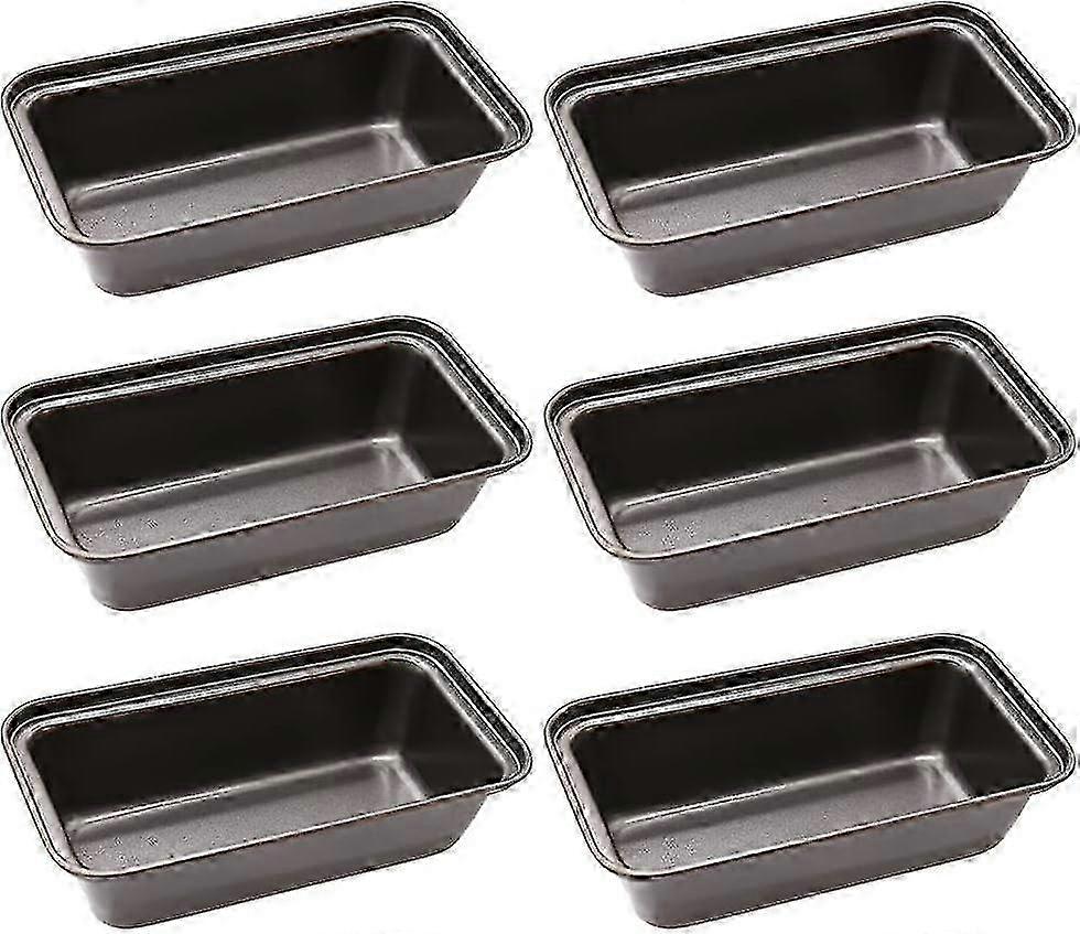 6 PCS ノンスティック ミニ パン セット、パン、ケーキ、ブラウニー用炭素鋼