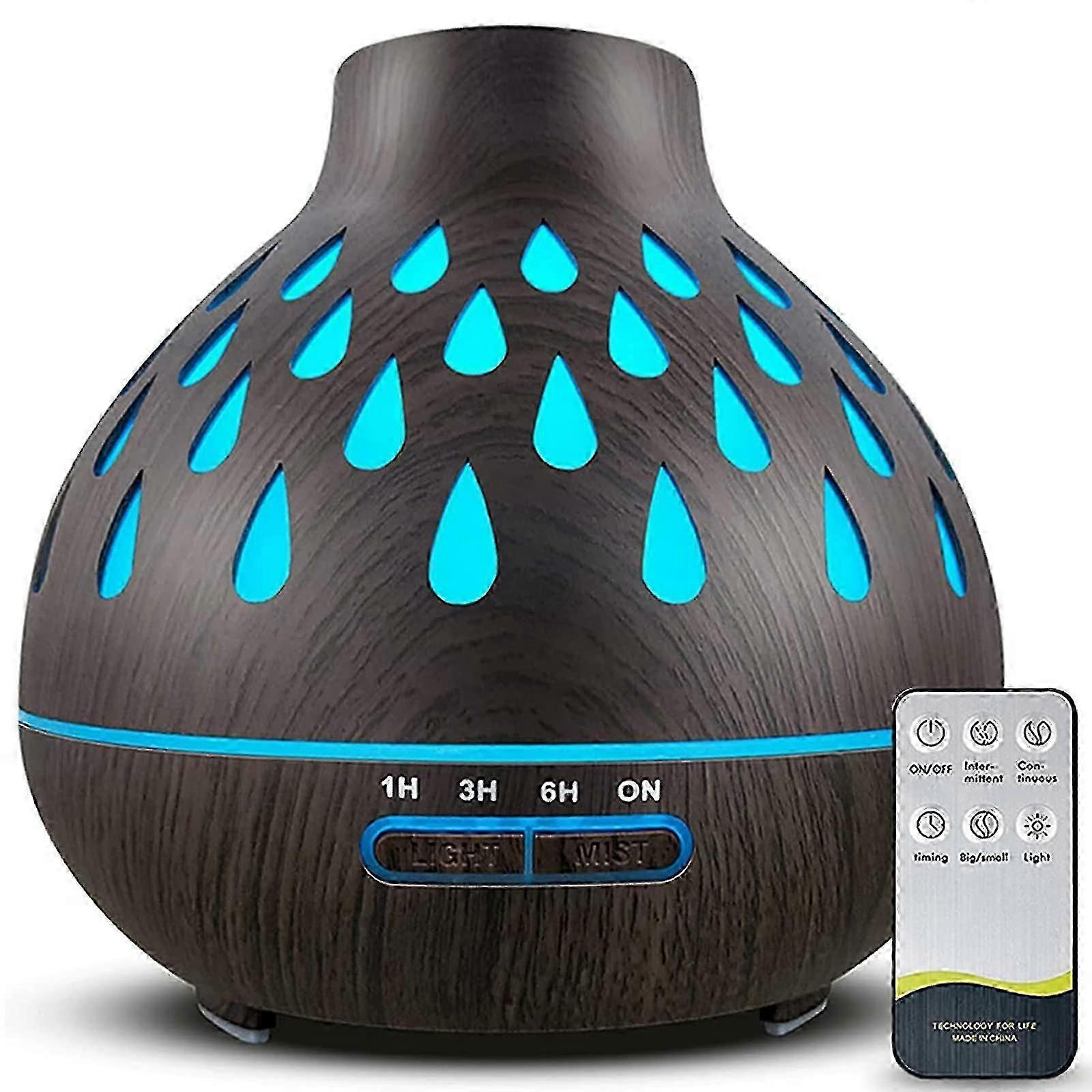Essential Oil Diffuser, 400ml Oil Diffusers, 7 Color Led Lights, 4 Timer Settings, Waterless Auto Shut-off, Bpa-free For Home/baby Room/living Room