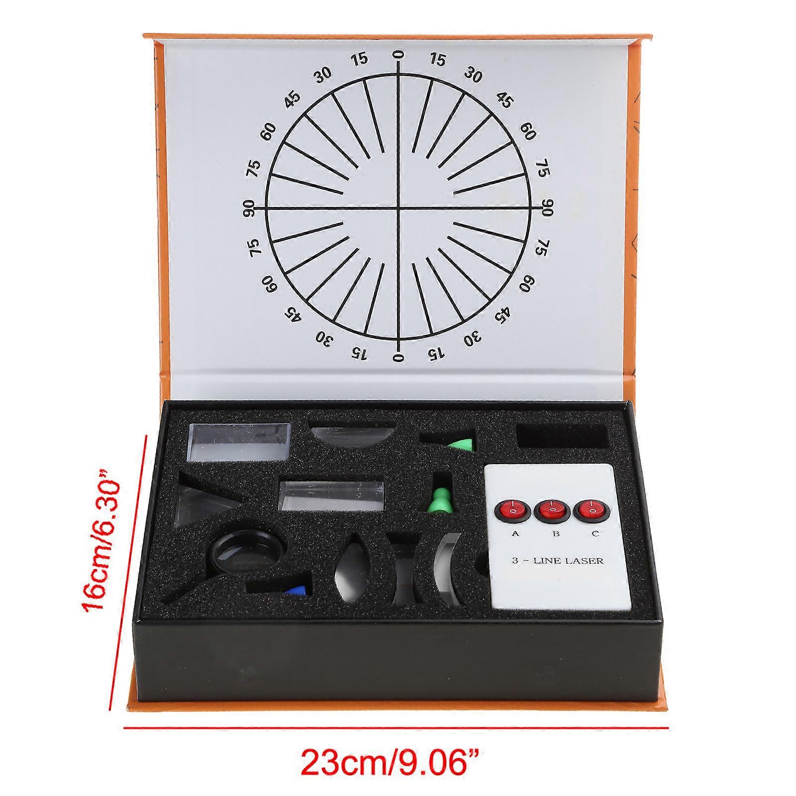 1 Set Optical Concave Convex Lens Prism Set Physical Optical Kit
